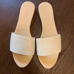 Worn Once! Nisolo Isla - Summer Slide Sandal - White Leather - Women's 9.5